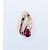 Pendant 1.30ct Pear Ruby 14ky 27.5x14mm 223080050