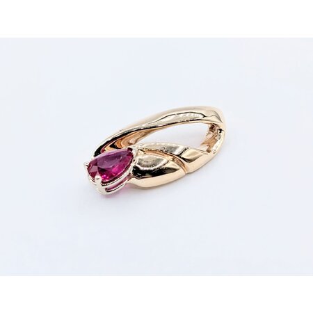 Pendant 1.30ct Pear Ruby 14ky 27.5x14mm 223080050