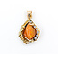 Pendant 3.0ct Freeform Opal CZ's 14ky 36x22mm 223080049
