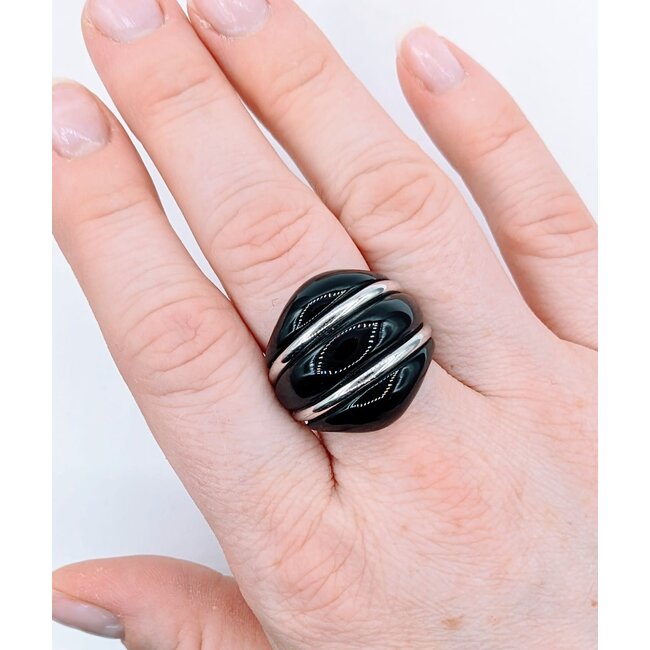 Ring Onyx Dome 14kw sz 7.5 220020044