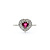Ring Heart .47ctw Diamonds .52ct Ruby 14kw Sz7 123060115
