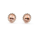  Earrings 1.86ctw Diamonds 8.82ctw Morganite 14kr 17.7x15.7mm 121090332