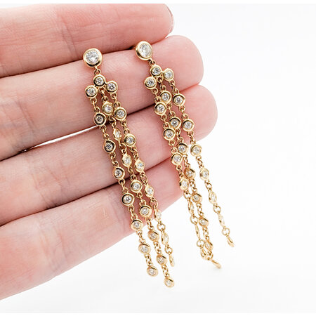 Earrings 1.10ctw Diamonds 14ky 123060042