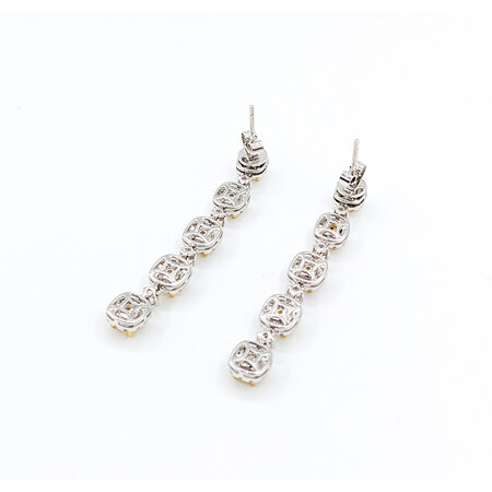 Earrings 4.95ctw Diamonds 18ktt 47mm 123060035