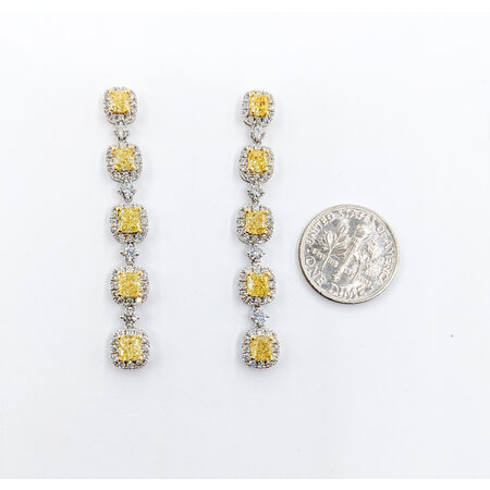 Earrings 4.95ctw Diamonds 18ktt 47mm 123060035