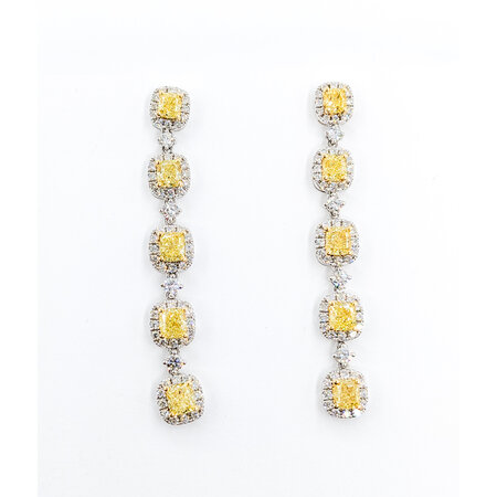 Earrings 4.95ctw Diamonds 18ktt 47mm 123060035