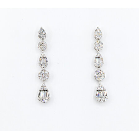 Earrings 1.25ctw Diamonds 14kw 1.25" 123060036