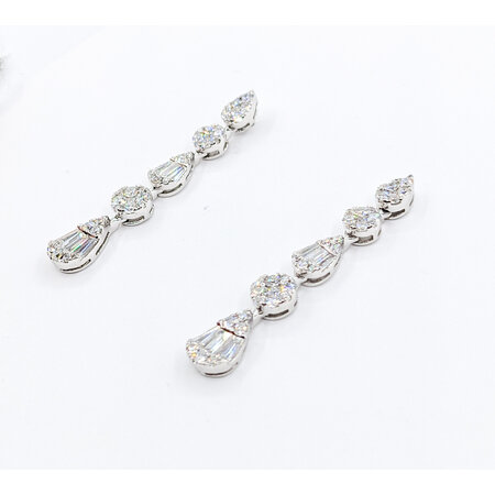 Earrings 1.25ctw Diamonds 14kw 1.25" 123060036