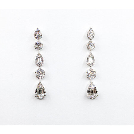 Earrings 1.25ctw Diamonds 14kw 1.25" 123060036