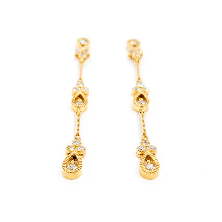 Earrings .75ctw Diamonds 14ky 123060043