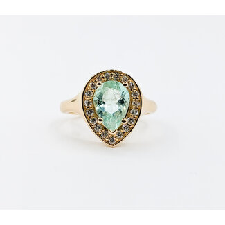 Ring .29ctw Round Diamonds 1.45ct Colombian Emerald 14ky Sz6.5 223030045