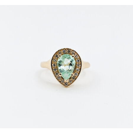 Ring .29ctw Round Diamonds 1.45ct Colombian Emerald 14ky Sz6.5 223030045