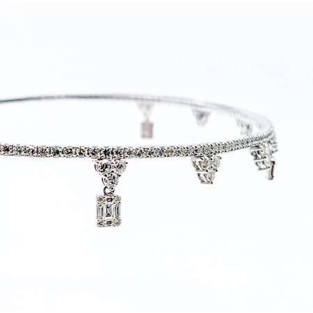 Necklace Collar Choker 5.27ctw Diamonds 14kw 16.5" 122060088