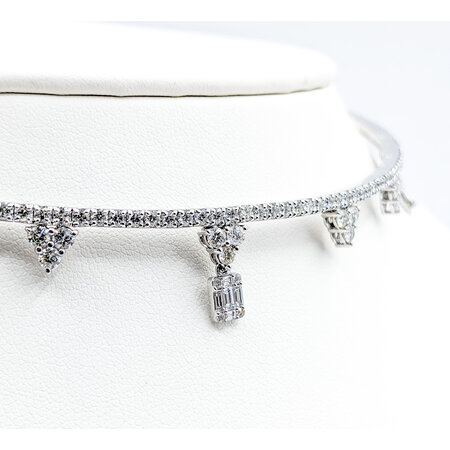 Necklace Collar Choker 5.27ctw Diamonds 14kw 16.5" 122060088