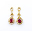 Earrings .89ctw Round Diamond 2.73ctw Ruby 14ky 620070012