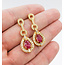 Earrings .89ctw Round Diamond 2.73ctw Ruby 14ky 620070012