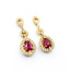 Earrings .89ctw Round Diamond 2.73ctw Ruby 14ky 620070012