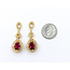Earrings .89ctw Round Diamond 2.73ctw Ruby 14ky 620070012