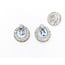 Earrings 2.84ctw Diamonds 3.45ctw Aquamarine Plat/14k 222100091