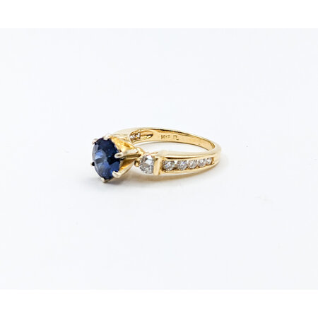 Ring .55ctw Diamonds 1.42ct Sapphire 14ky Sz4.5 123040067