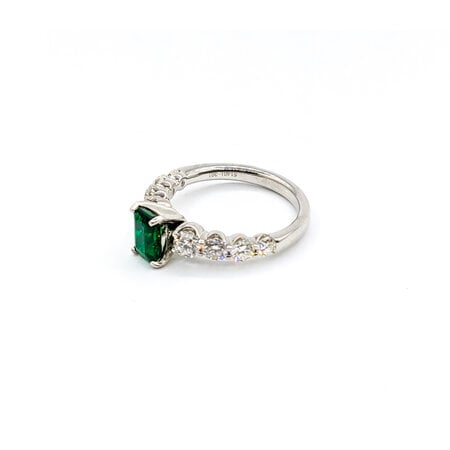 Ring 1.12ctw Diamonds .89ct Emerald 14kw Sz7 123040053