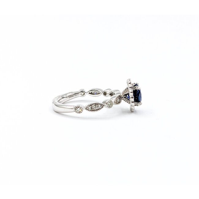 Ring .42ctw Diamonds 1.47ct Sapphire 950pt Sz7 123040051