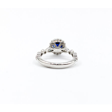 Ring .42ctw Diamonds 1.47ct Sapphire 950pt Sz7 123040051