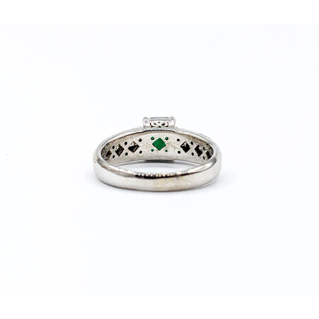 Ring .75ctw 1.13ct Emerald Diamonds 14kw Sz8.5 123040006