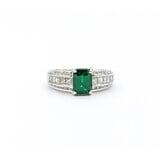  Ring .75ctw 1.13ct Emerald Diamonds 14kw Sz8.5 123040006