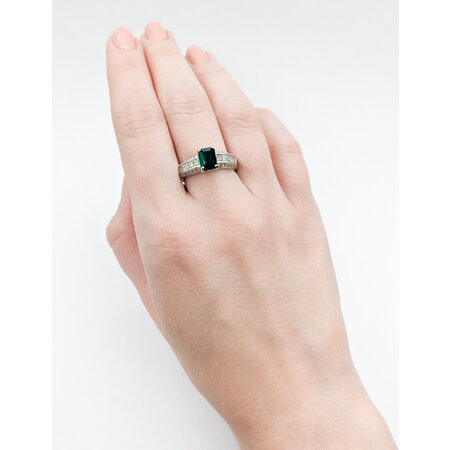 Ring .75ctw 1.13ct Emerald Diamonds 14kw Sz8.5 123040006