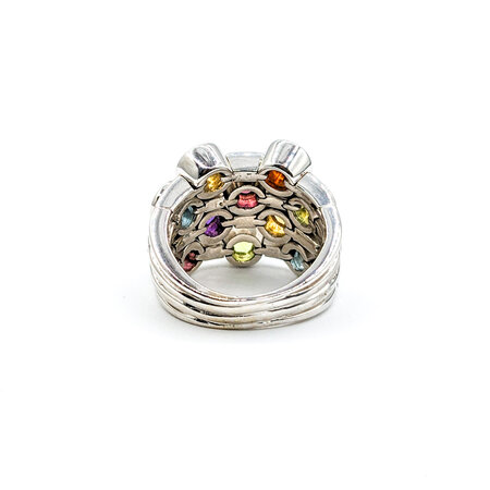 Ring Sonia B (10)5mm Multi Gemstones 14kw Sz7.5 223070022
