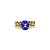 Ring .25ctw Round Diamonds 8.6-6.8mm Tanzanite 14ky Sz7 221050043