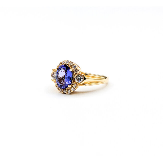Ring .53ctw Round Diamonds 1.76ct Tanzanite 14ky Sz6.75 223030022