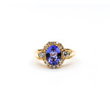  Ring .53ctw Round Diamonds 1.76ct Tanzanite 14ky Sz6.75 223030022