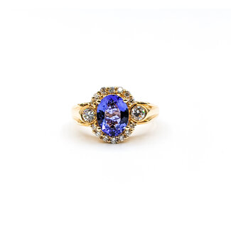 Ring .53ctw Round Diamonds 1.76ct Tanzanite 14ky Sz6.75 223030022