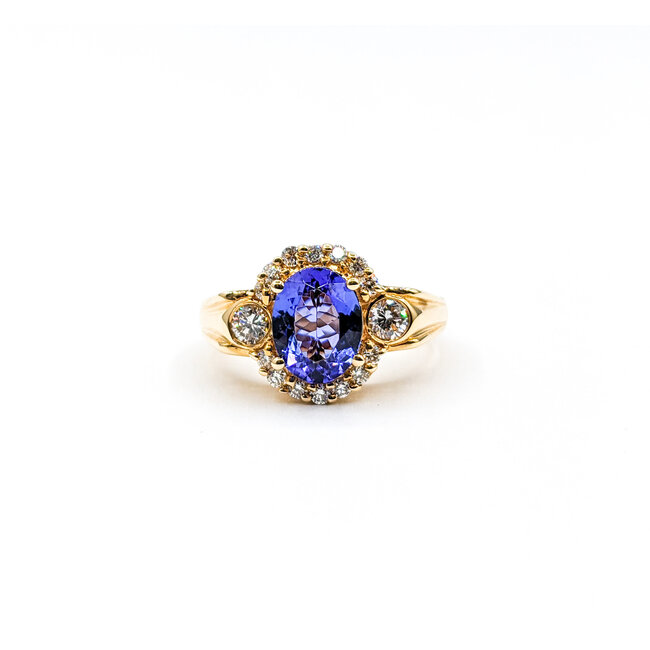 Ring .53ctw Round Diamonds 1.76ct Tanzanite 14ky Sz6.75 223030022