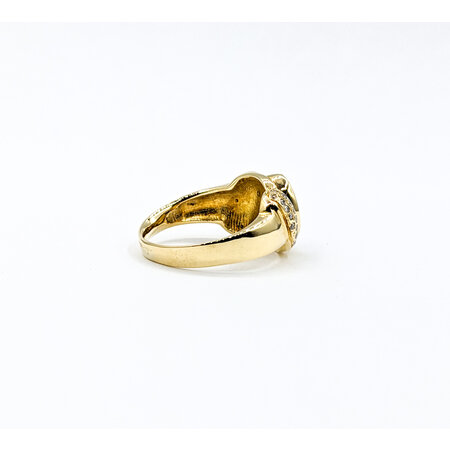 Ring .10ctw Round Diamonds 8x6mm Tanzanite 14ky Sz6.5 223020064