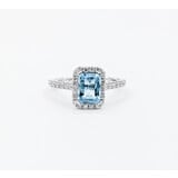  Ring .50ctw Diamonds 1.08ct Aquamarine 14kw Sz7 123040069