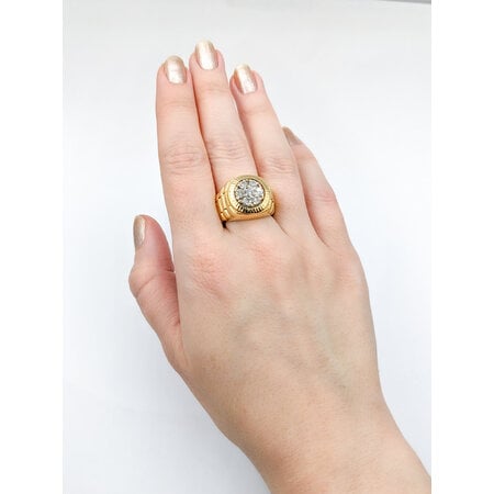 Ring "Rolex Design" .84ctw Diamonds 18ky Sz8 123090020