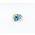 Ring .25ctw Round Diamonds 10.5x7.5mm Topaz 18ky Sz4 223010038
