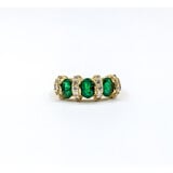  Ring .20ctw Round Diamonds 1.20ctw Emeralds 14ky Sz7.5 223040105