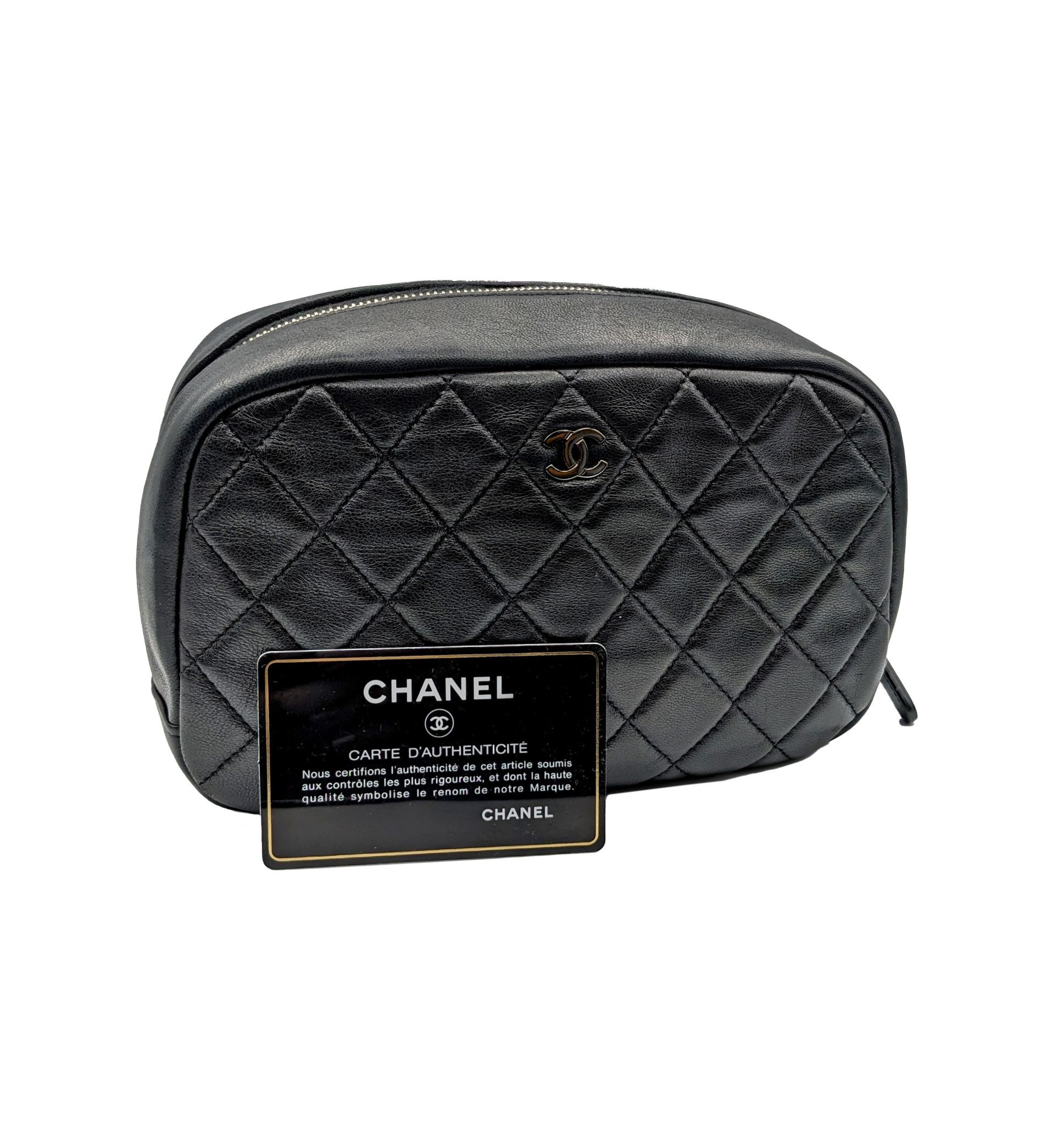 Handbag Chanel Cosmestic Case Leather 123010018