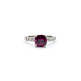  Ring .50ctw Diamonds 1.78ct Purple Garnet 14kw Sz5 123040008