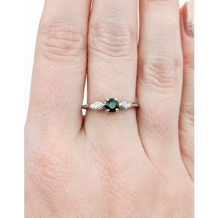 Ring .16ctw Diamonds .48ct Tsavorite Garnet 14kw Sz6.5 123040026