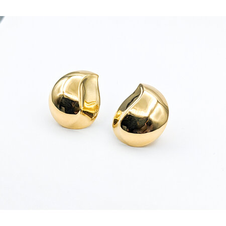 Earrings Clip On Swirl 14Ky 25x21mm 7.9g 223090019
