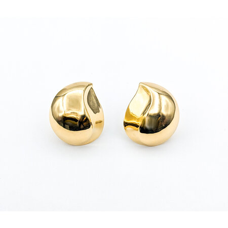 Earrings Clip On Swirl 14Ky 25x21mm 7.9g 223090019