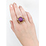 Ring Vintage .50ctw Round Diamonds 16x15mm Lab Grown Star Ruby 14ky Sz9 223090011