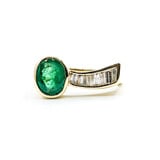  Ring .50ctw Baguette Diamonds 2.0ct Emerald 14ky Sz12 223090013