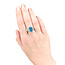 Ring .01ct Round Diamond 6.3ct Blue Zircon 18kw Sz7 223100052
