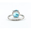 Ring .01ct Round Diamond 6.3ct Blue Zircon 18kw Sz7 223100052